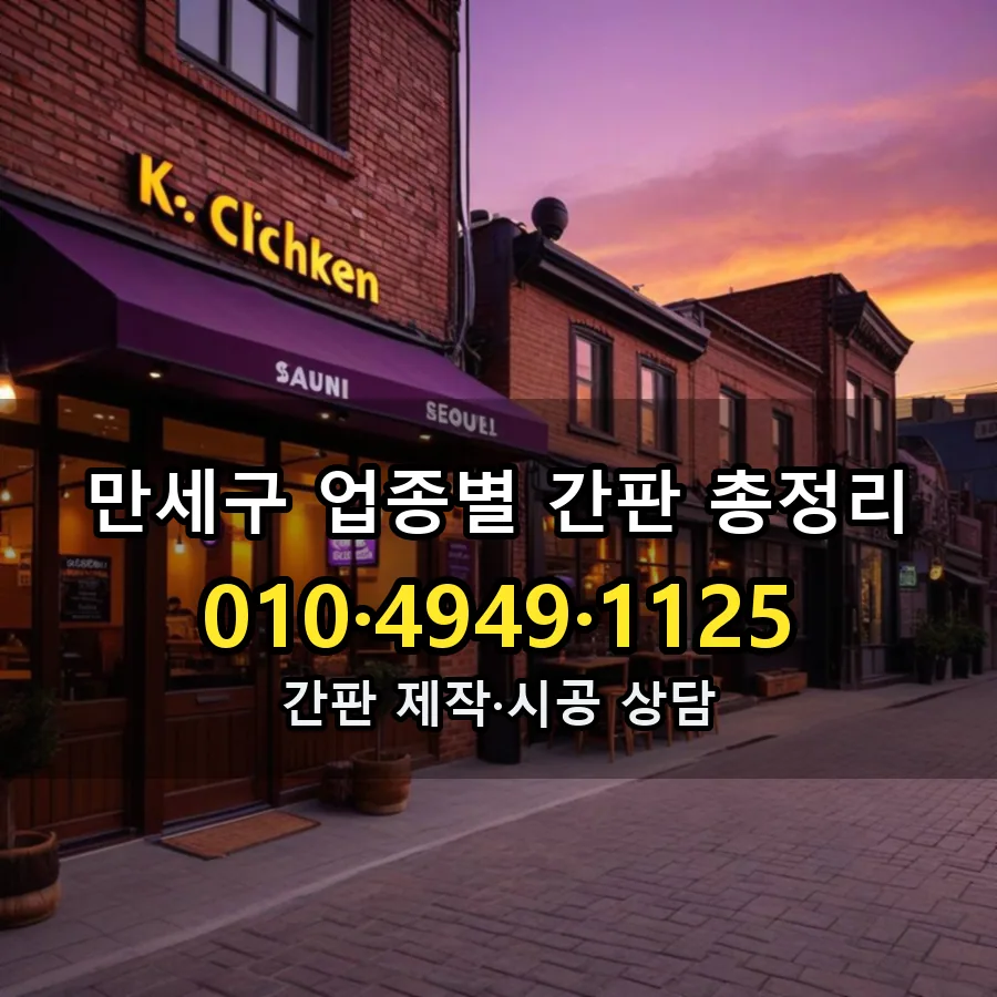 업종별 간판 총정리 제작·시공 모습